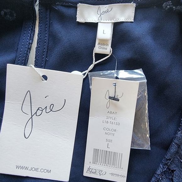 NWT Joie Abay Cold Shoulder Lace Blouse - Large - Picture 13 of 13